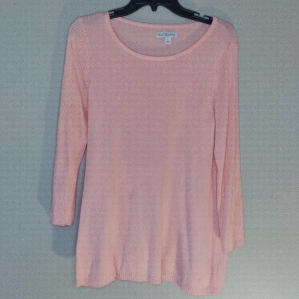 🦋 KIM Rogers Pink Flecks Lightweight Sweater Tunic